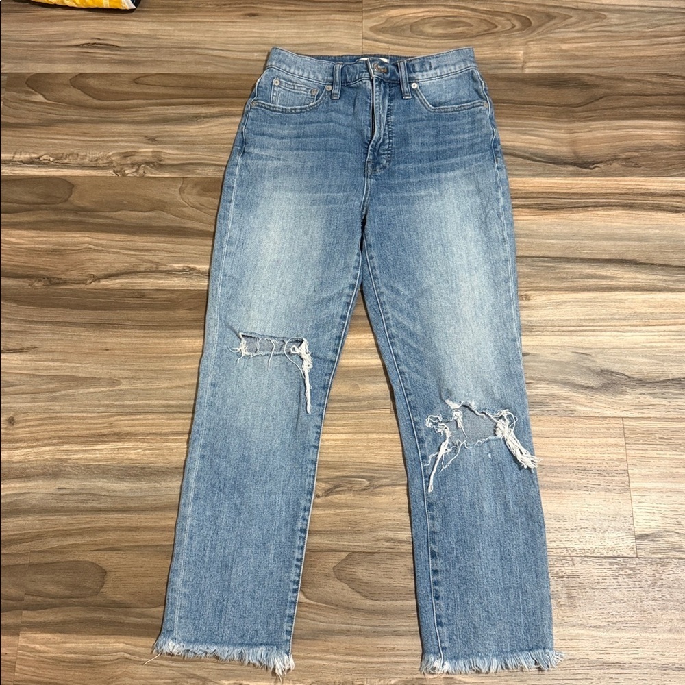Madewell The Perfect Vintage Jeans Women’s Sz. 27 Distressed Blue Denim